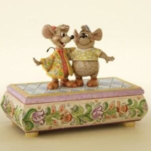 DISNEY TRADITIONS " BOSOM BUDDIES " JIM SHORE JAQ & GUS CINDERELLA MICE RARE